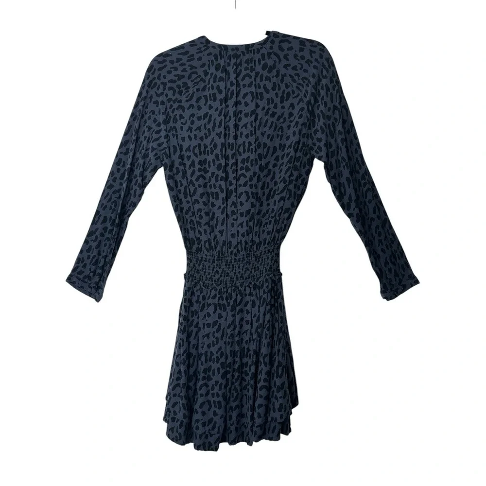 Rails Dtess Women's Small Gray Black Animal Print Jasmine Smocked Mini Safari - Picture 11 of 13